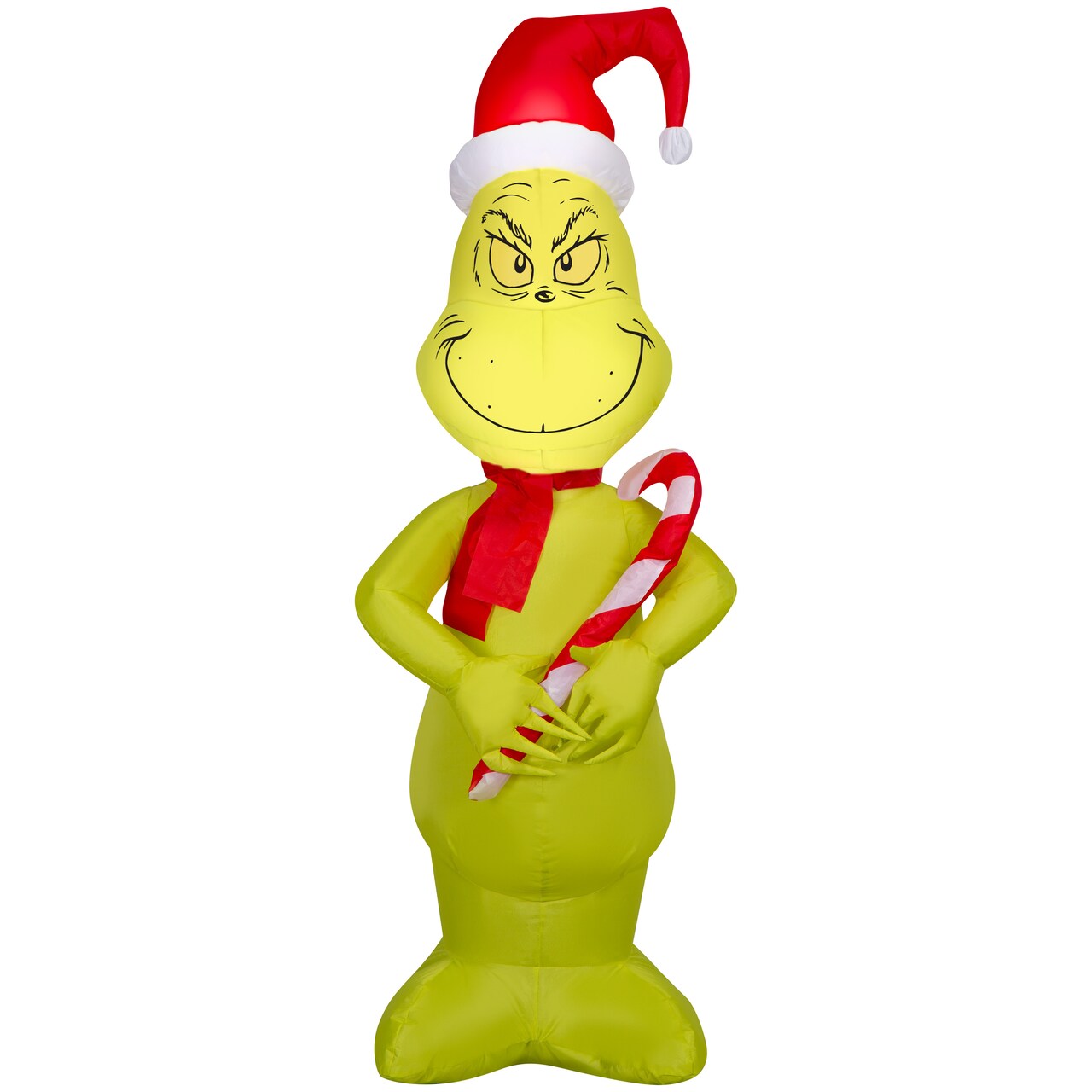 4' Gemmy Airblown Inflatable Christmas Dr. Seuss Grinch w/ Candy Cane Yard Decoration 119251
